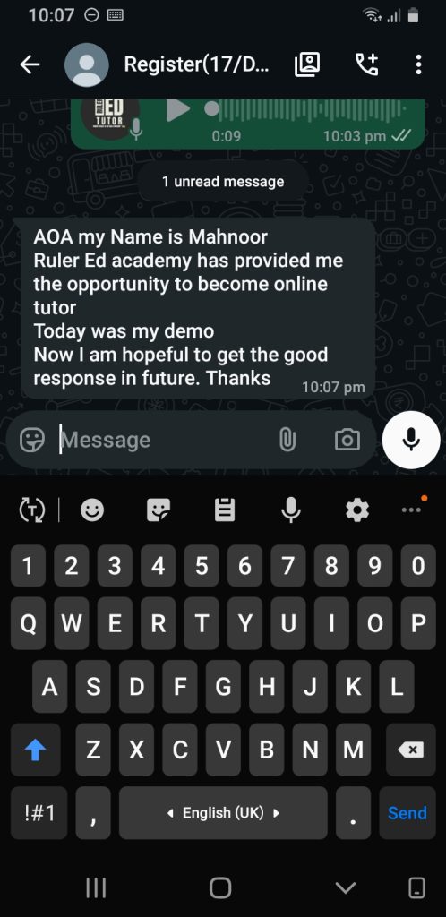 The tutor’s journey with Ruler Ed Tutor Academy reflects how the platform empowers educators. It provides them with a structured, reliable way to reach students, while also building their reputation through collected feedback. This not only enhances the tutor’s credibility but also strengthens the academy’s image as a trusted educational hub.